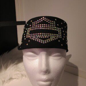 Blinged Out iridescent  w/silver  & Swarovski Crystals Bandana ,Concerts, fun